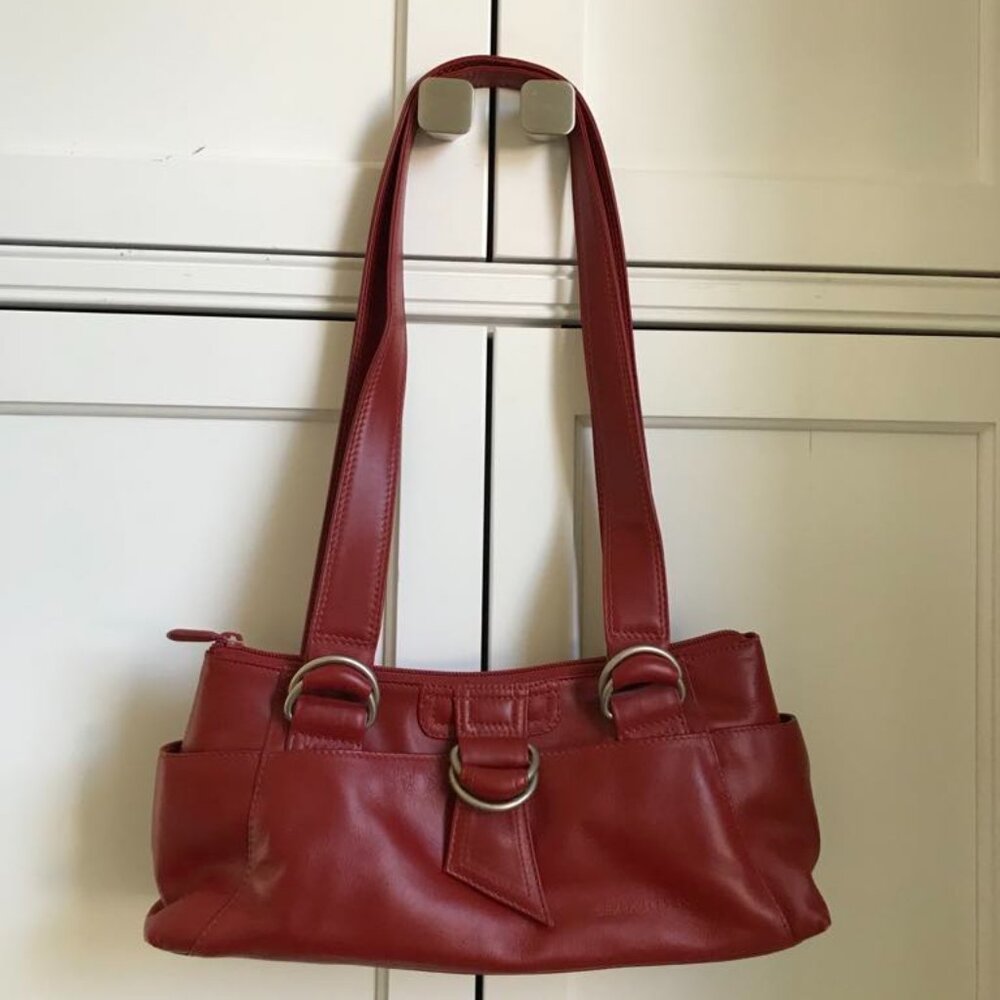 Derek Alexander Red Leather Purse Shoulder Hand Bag